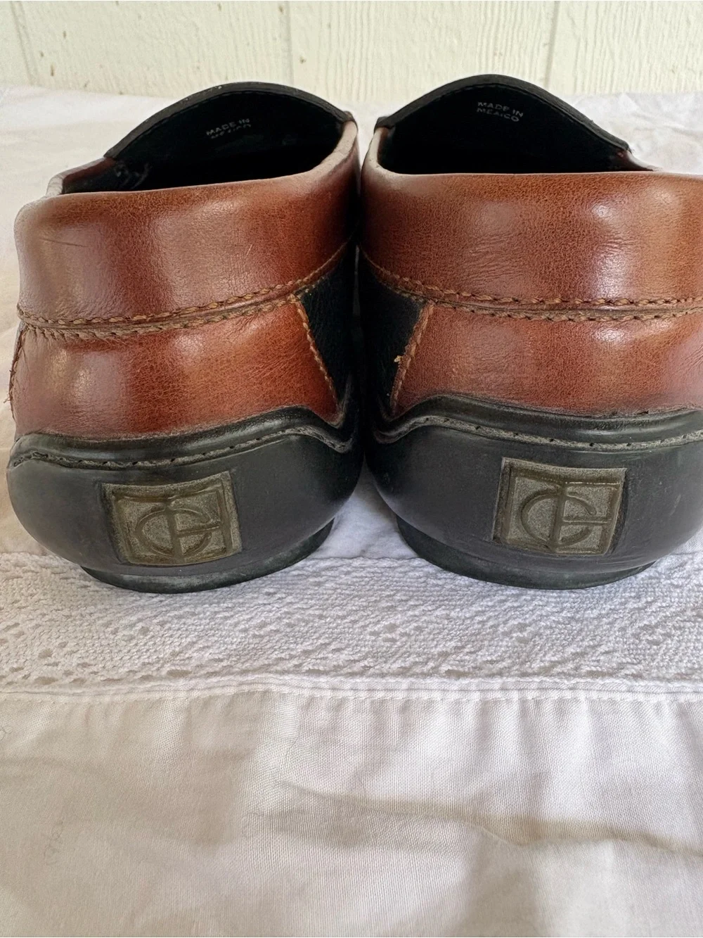Cole Haan Brown and Black Tassel Kiltie Loafers